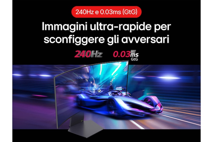 Immagini ultra rapide per sconfiggere gli avversari Monitor Gaming 34GS95QE-B